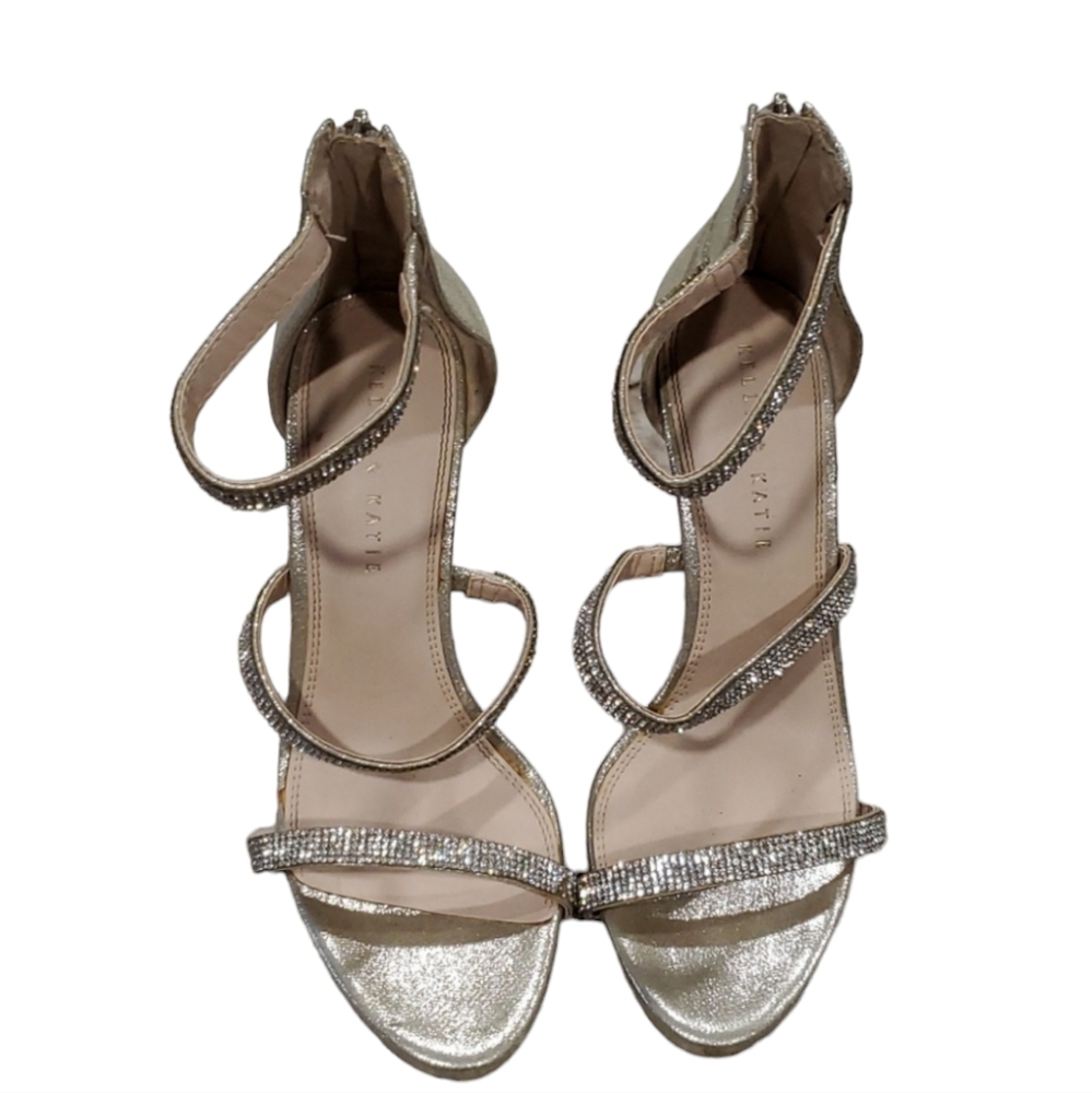Kelly & katie gold rhinestone strappy heel size 8.5M